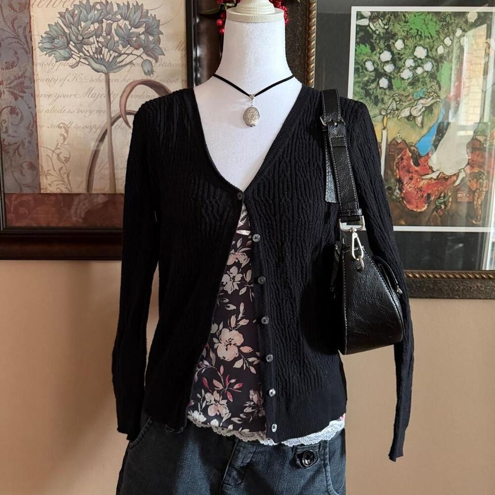 Liz-claiborne Women's Black Cardigan